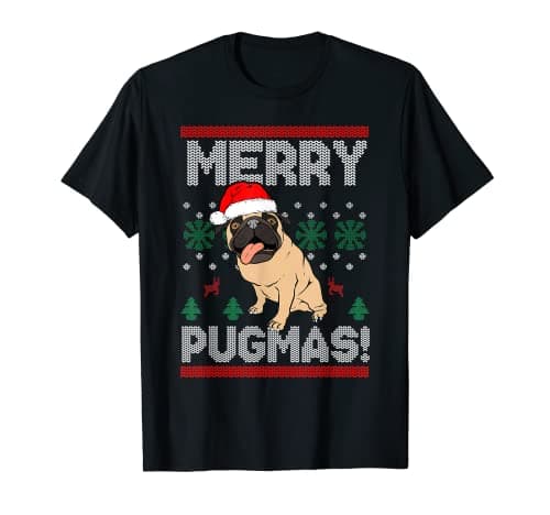 Image of Merry Pugmas Pug Lover Christmas Long Sleeve T-Shirt T-Shirt