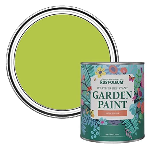 Image of Rust-Oleum Green Mould-Resistant Garden Paint In Satin Finish - Key Lime 750ml