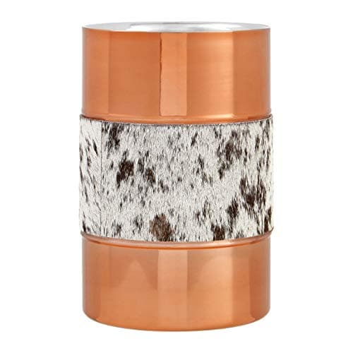 Image of Albany Wine Cooler, Cowhide/Copper, Stainless Steel