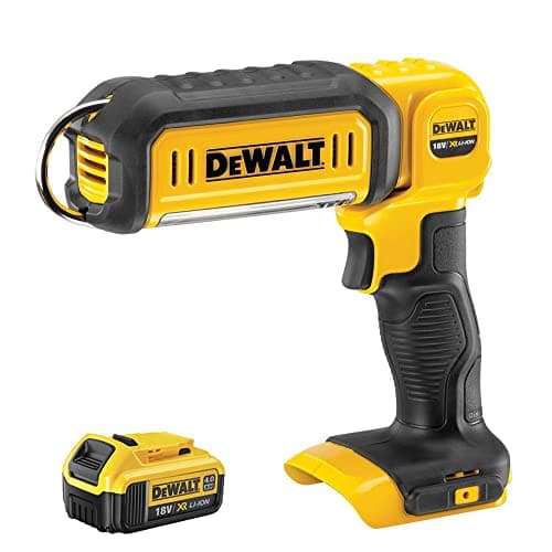 Image of Dewalt DCL050N 18V Handheld LED Work Light Torch with 1 x 4.0Ah Battery - Variable Light Settings, 250-500 Lumen Output, Up to 10 Hours Runtime, Power Tools Combo Kits