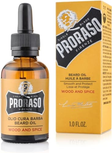 Image of PRORASO Beard Oil Wood & Spice Beard Oil Aftershave Treatment Styling Made in Italy 1.0 fl oz (30 ml) x 1