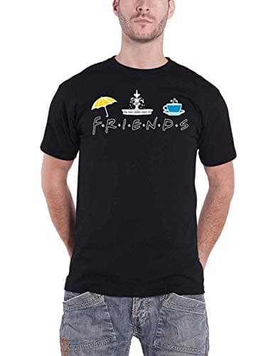 Image of Friends T Shirt Icons Central Perk Logo Official Mens Black S