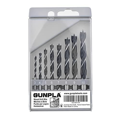 Image of Gunpla 8pcs Wood Drill Bits Set, Carbon Steel Twist Brad Point Drill Bits Woodworking Bore Holes Durable Drilling Tools Kit with Storage Case for Wooden Plywood Chipboard Plastics