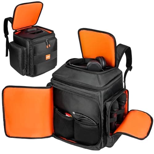 Image of Carrying Case Travel Backpack Compatible with Bose S1 Pro+,Portable Bluetooth Speaker Bag Compatible with Bose S1 Pro with Handle Strap & Extra Pockets for Microphone,Charger,Cable,Accessories