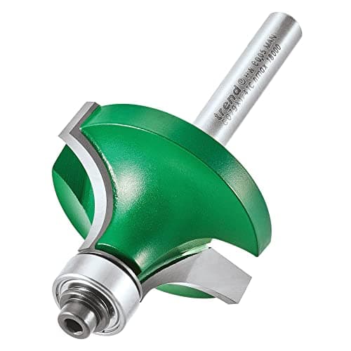 Image of Trend CraftPro Bearing Guided Round Over Router Cutter, 1/4 Inch Shank, 12.7mm Radius, 19.1mm Cut Length, Tungsten Carbide Tipped, C079X1/4TC