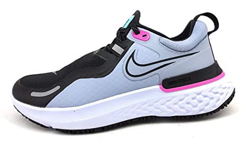 Image of Nike Women's React Miler Shield Running Shoe, Obsidian Mist/Black-Aurora GRE, 3.5 UK
