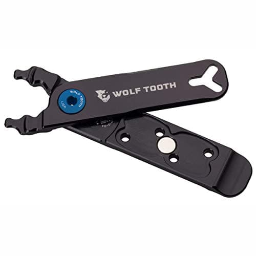 Image of Wolf Tooth - Master Link Pliers | Bike Multi Tool with Tyre Levers, Valve Core Remover | Chain Pliers 9/10/11/12 Speed Bicycle Repair - Blue