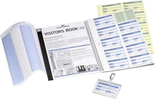 Image of Durable 1464 visitors book refill pages with 100 badge inserts, EACH
