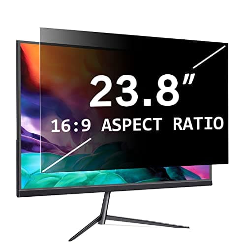 Image of PYS 23.8 Inch 16:9 Aspect ratio Privacy Screen for Computer Monitor Removable Anti Blue Light Anti Glare Privacy Filter Easy on/off for Screen Protection