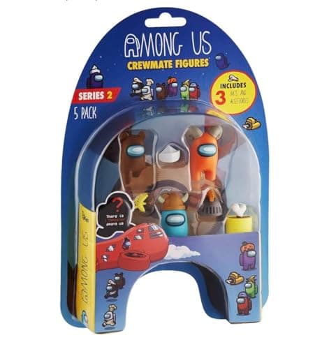 Image of Among Us 5-pack of Crewmate Figures with Accessories - Series 2 (Set 2)
