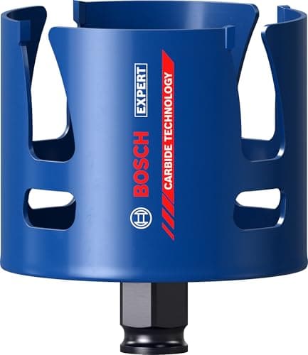 Image of Bosch 1x Expert Construction Material PC Plus Hole Saw (for Softwood, Chipboard, Ø 79 mm, Professional Accessory Drill Driver)
