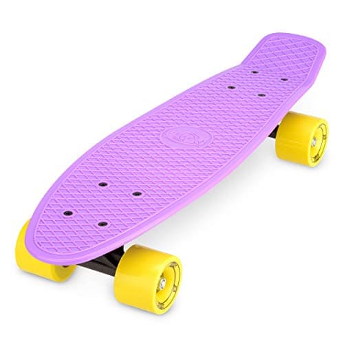 Image of Xootz 22 Inch PP Cruiser Skateboard Pastel Pink - Kids Mini Skateboard with PP Deck, Beginner Friendly