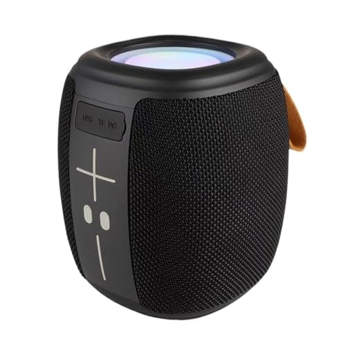 Image of Wireless Speaker - RGB Light Stereo Outdoor Audio | Portable Big Sound Speaker for Home Bedroom Living Room Office Dorm Camping Travel Party Hiking Birthday Christmas High, 4.49x4.49x5.16inches
