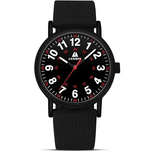 Image of LN LENQIN Mens Watches Ladies Watches Nurse Watch for Medical Professionals, Students Waterproof Analog Quartz Watches - Time Luminouse Easy Read Dial with Second Hand