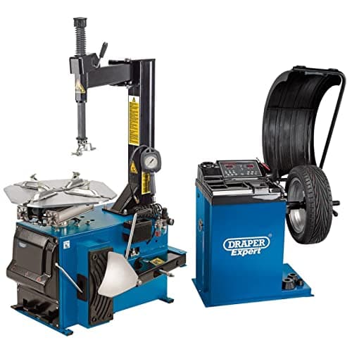Image of Draper *TC100/WB100 Tyre Changer and Wheel Balancer Kit, Blue