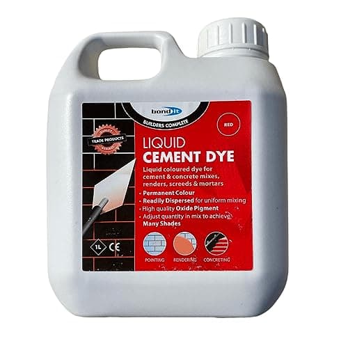 Image of Bond It 1 Litre Black Liquid Cement Dye Pigment Mortar Tone Brick Colour Render