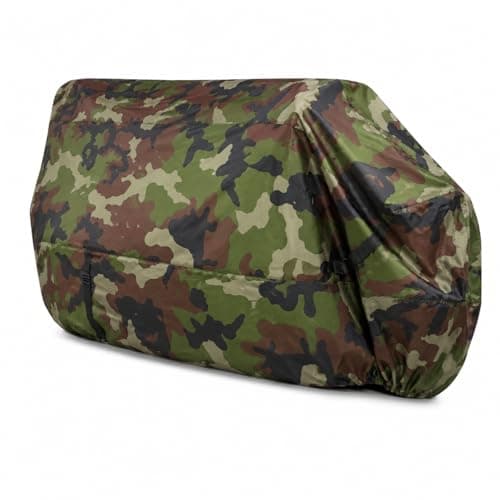 Image of AKORD Motorcycle Waterproof Motorbike Dust Proof UV Protective Breathable Cover Outdoor Camouflage With Carry Bag 245x105x125cm XL Large