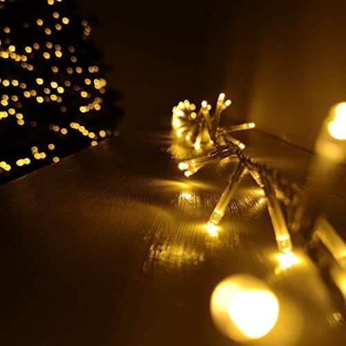 Image of Premier 1000 LED 25m TreeBrights Indoor Outdoor Christmas Multi Function Mains Operated String Lights with Timer & Clear Cable in Vintage Gold