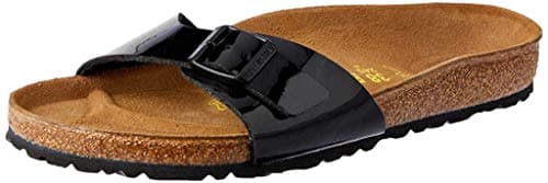 Image of Birkenstock Madrid, Unisex-Adults Sandals, Black (Black Lack), 2.5 UK (35 EU)