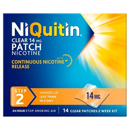 Image of NiQuitin Clear Patch Step 2 14mg, 14 Patches Stop Smoking Aid