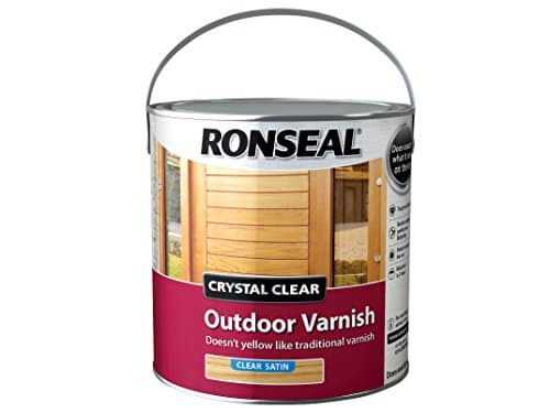 Image of Ronseal CCODVS25L 2.5 Litre Crystal Outdoor Satin Finish Varnish - clear