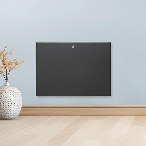 Image of Purus 600W Grey Electric Radiator Heaters for Home, Bathroom Safe Electric Heater Setback Timer Lot 20 & Advanced Thermostat Control Wall Mounted or Floor Standing Low Energy Panel Heater