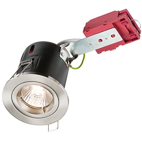 Image of Knightsbridge VFAVRDGICCBR Fixed IC Fire-Rated Downlight Metal, Chrome, GU10, 50 W, 230 V