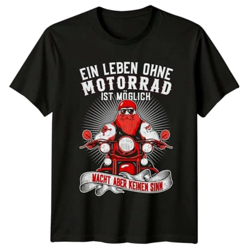 Image of EIN Leben Ohne Motorrad Ist Moeglich Macht Aber Keinen Sinn Mens T-Shirt Biker Lifestyle Motorcycling Fathers Day M Black