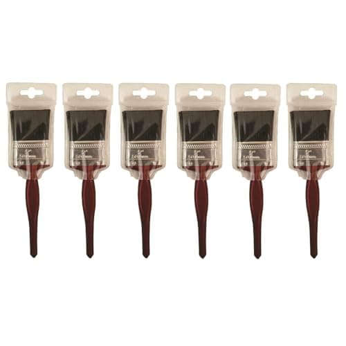 Image of 6 x Bristle Black Paint Painting Decorating Brush 2 Inch 50mm