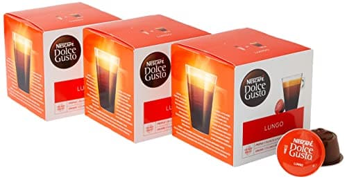 Image of NESCAFE Dolce Gusto Lungo Coffee Pods - total of 48 Capsules - Espresso Coffee - Medium Dark Roast Blend - Intensity 6 (3 Packs)