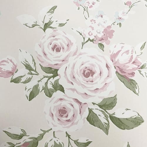 Image of Catherine Lansfield Canterbury Floral Wallpaper Cream