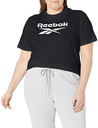 Image of Reebok Women's Identity Big Logo Tee in T-Shirt, Black, 3X