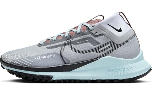 Image of NIKE Women's React Pegasus Trail 4 Gore-Tex Trainers, Lt Smoke Grey Black Glacier Blue, 6 UK