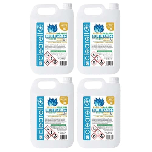 Image of Clearell 20L | Pack of 4 x 5L | Blue Flame Premium Indoor Paraffin Class 1 | 20 litres BS2869 C1