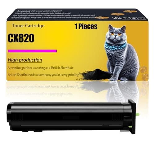 Image of CX820 Compatible for Lexmark Toner Cartridge 72K20K0 72K20C0 72K20M0 72K20Y0 CX820 Printers, High Yield Alternatives Reliable Printing (Magenta)