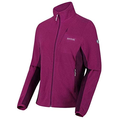 Image of Regatta Highton Lightweight and Comfortable Honeycomb Fleece with Extol Stretch Side Panels and Full Zip Opening Women's Fleece