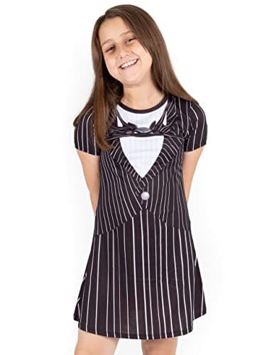 Image of Disney Nightmare Before Christmas Dress for Girls | Jack Skellington Costume Outfit Merchandise 3-4 Years Black