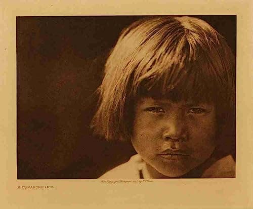 Image of A4 print Native American Indian A Comanche girl