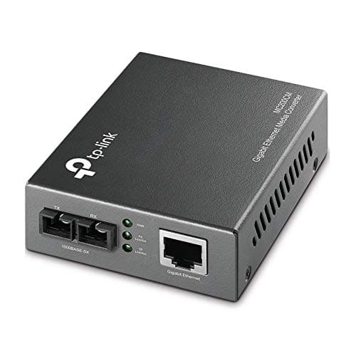 Image of TP-Link Gigabit Multi-Mode Media Converter, Complies with IEEE 802.3ab and IEEE 802.3z Extends Fiber Distance Up to 0.55 km (MC200CM),Black
