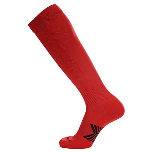 Image of Laulax Men's Coolmax Performance Football Socks, Adult Size UK 7-11/Europe 41-46, Red