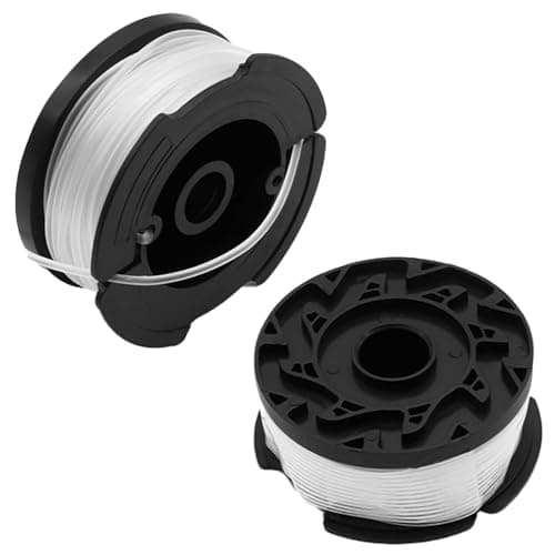 Image of CODKU 2 Pack Strimmer Spool Line Compatible with Black Decker Grass Strimmer Wire A6481 A6485 Spool Line Reflex Strimmer ST5530-GB GLC3630L20-GB STC1820PC-GB BESTA525-GB, 20m Trimmer Spools Replacet
