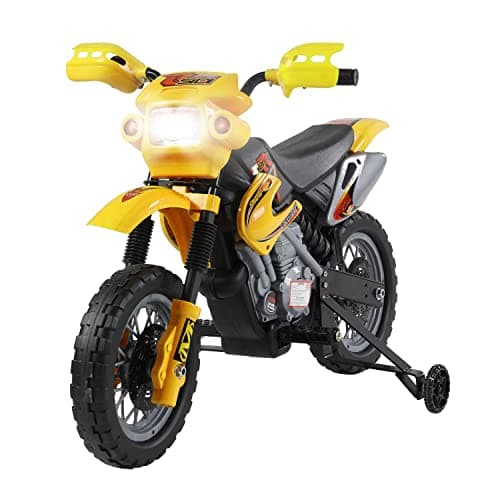 Image of HOMCOM 6V Kids Child Electric Motorbike Ride on Motorcycle Scooter Children Toy Gift for 3-6 Years (Yellow)