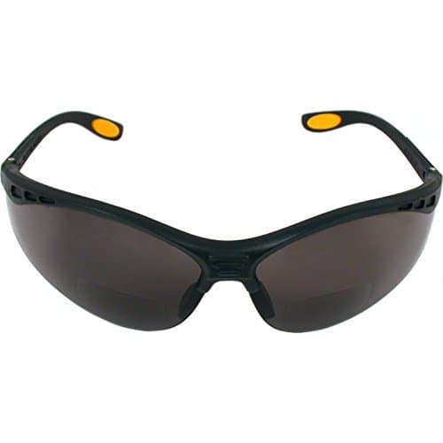 Image of DEWALT DPG59-220C Reinforcer Rx-Bifocal 2.0 Smoke Lens High Performance Protective Safety Glasses with Rubber Temples and Protective Eyeglass Sleeve