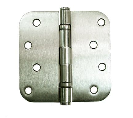 Image of Residential Ball Bearing Hinges, 4" X 4" 5/8" Radius in Satin Nickel - 2 Pack