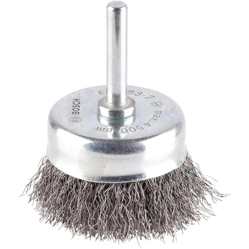 Image of Bosch 1x PRO Steel Longlife Cup Brush, Crimped Wire for 6 mm Cylindrical Shank and Drill (Ø 50 mm, Professional Accessory Rotary Drill/Drivers)