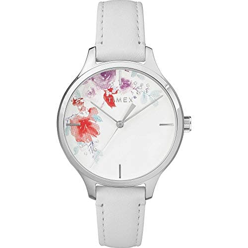 Image of Timex Womens Quartz Watch, Analogue Classic Display and Leather Strap TW2R66800
