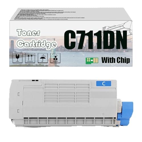 Image of AWDAXC C711 C711DN Toner Cartridge, Compatible For OKI C710N C710DN C711N C711DN C711DTN Printers —— High Print Volume With Chip Cyan*1