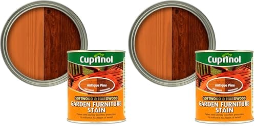 Image of Cuprinol Garden Furniture Stain Exterior Woodcare, Antique Pine,750 ml (Pack of 2)