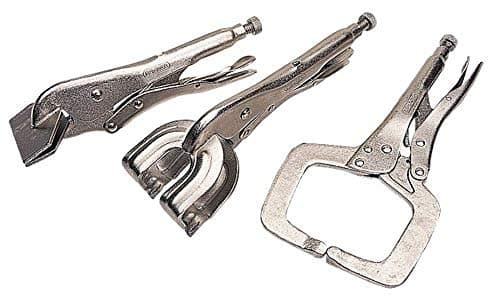 Image of Draper 33836 Self Grip Clamp Kit, 3 Pieces , Blue