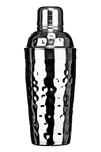 Image of Premier Housewares Cocktail Shaker - Hammered Stainless Steel, Silver